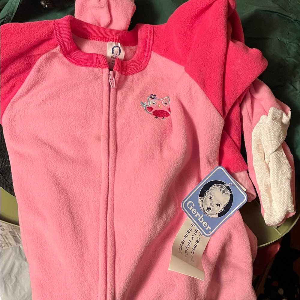 Gerber Pink Footed One Piece